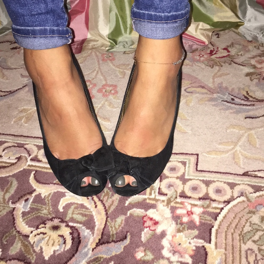 Open Toed "Bow" Heels